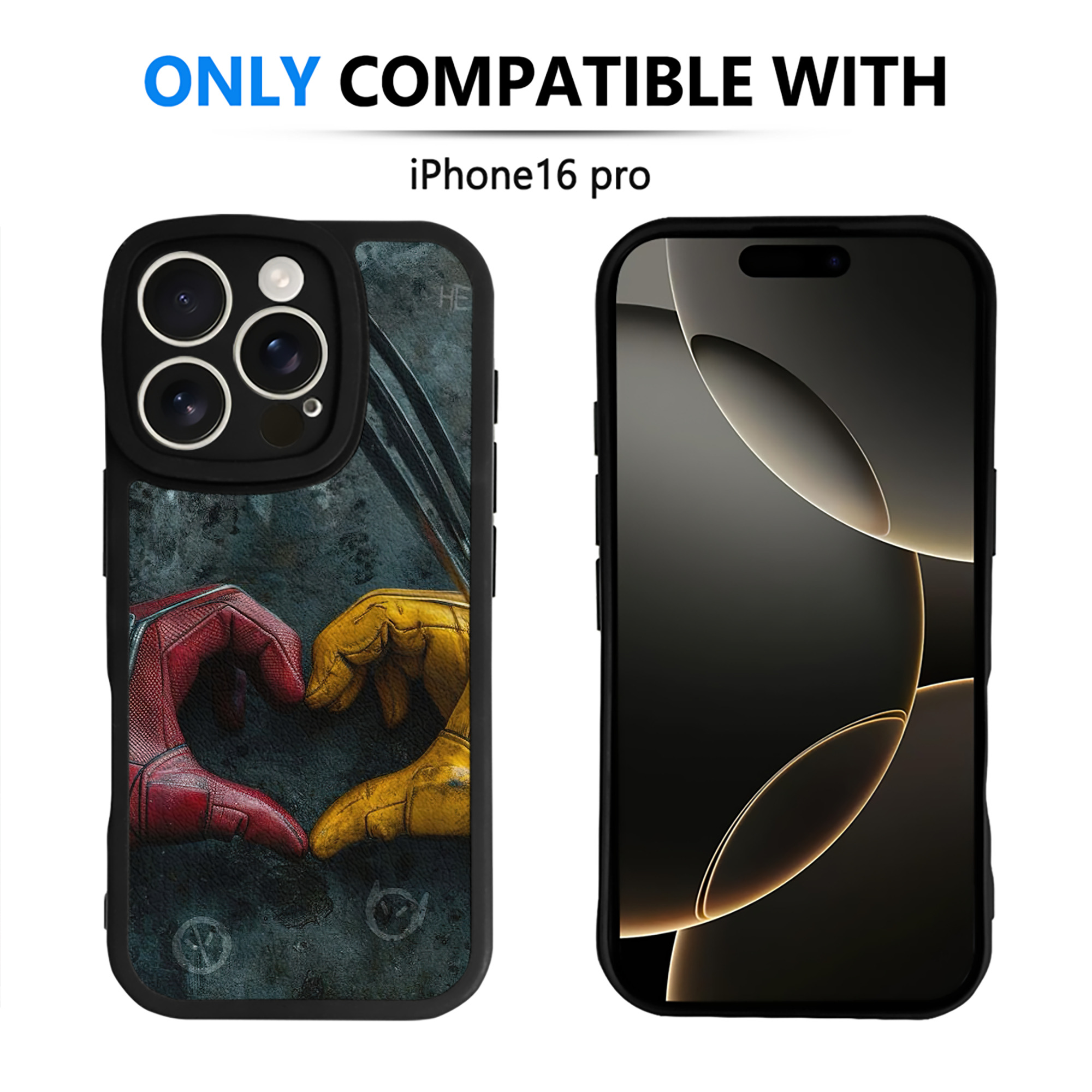（画像用） Deadpool デッドプール 【iPhone 16シリーズ対応】シリコンスマホケース（レザー調） 材質：シリコン